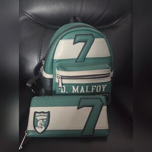 Loungefly Harry Potter Slytherin Draco Malfoy Mini Backpack - Rare